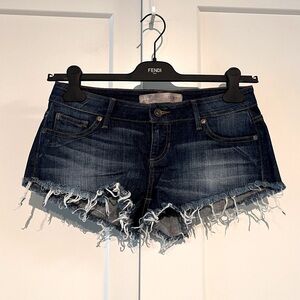 Guess 25 Blue Jean Shorts Distressed Cut-Off Style